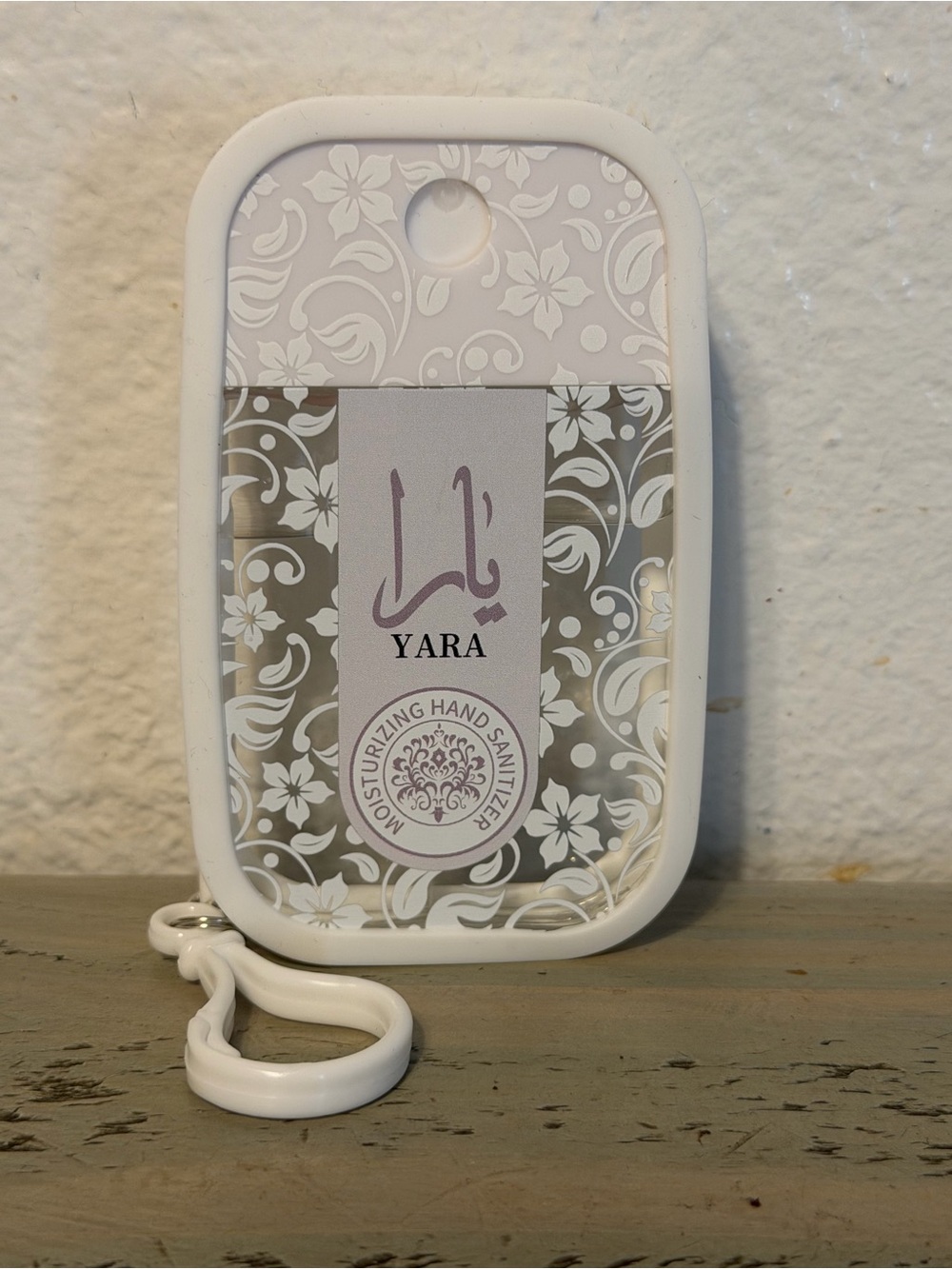 YARA Moisturizing Hand Sanitizer Spray – White with Floral Design